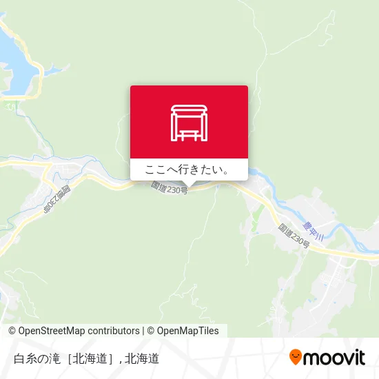 白糸の滝［北海道］地図