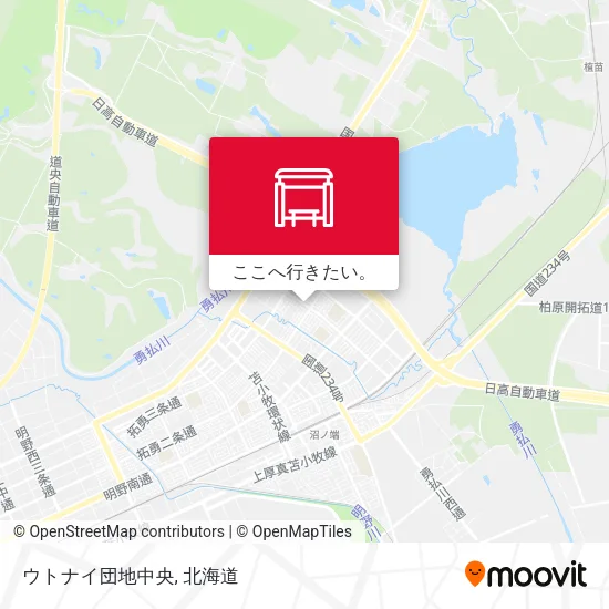 ウトナイ団地中央地図