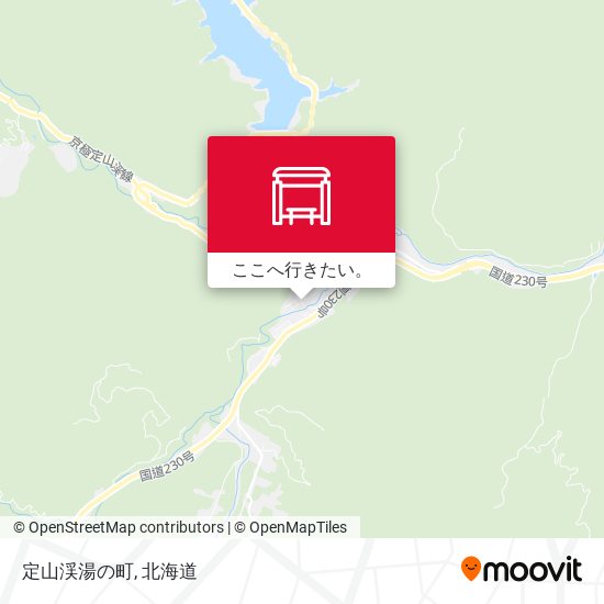 定山渓湯の町地図