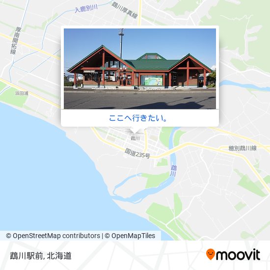 鵡川駅前地図