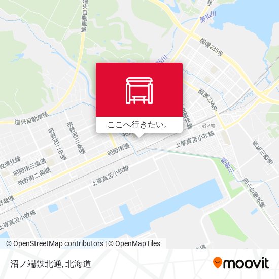 沼ノ端鉄北通地図