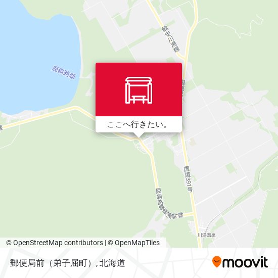 郵便局前（弟子屈町）地図