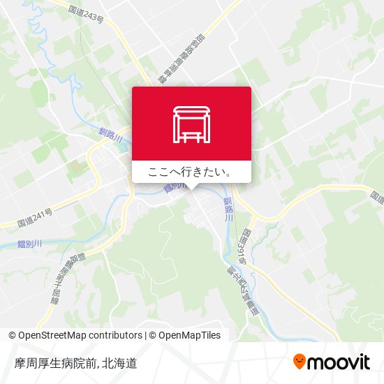 摩周厚生病院前地図