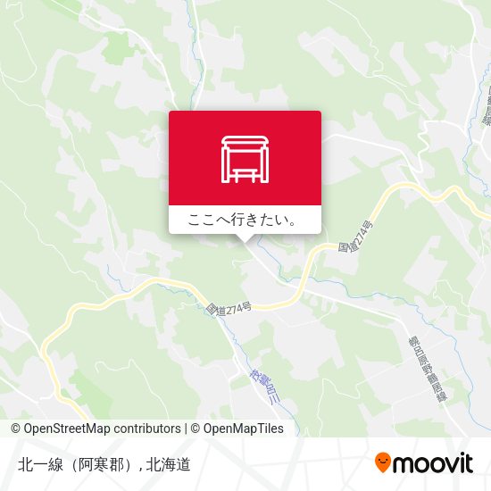 北一線（阿寒郡）地図