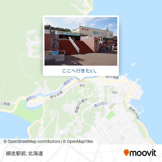 網走駅前地図