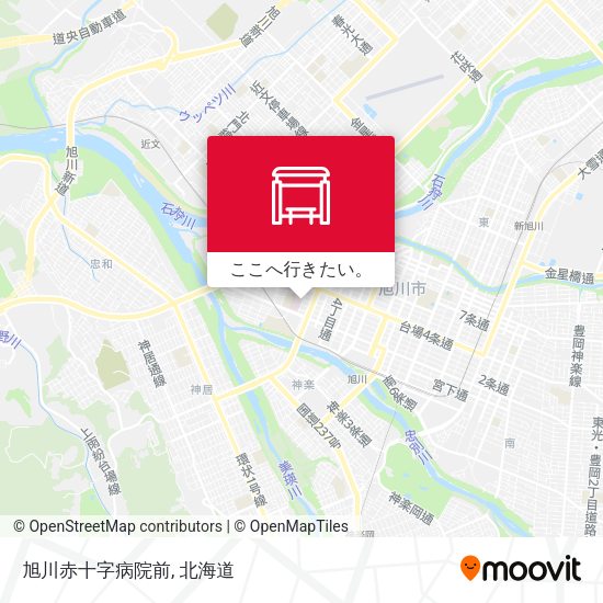 旭川赤十字病院前地図