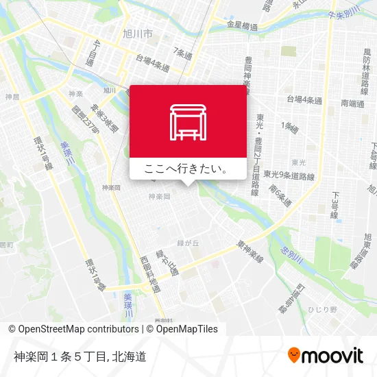 神楽岡１条５丁目地図