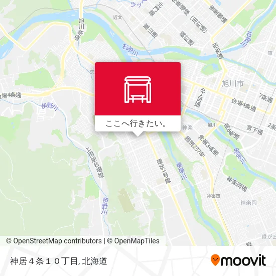 神居４条１０丁目地図