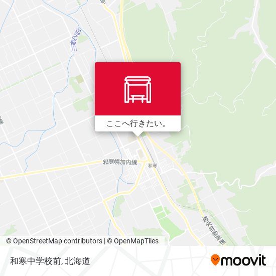 和寒中学校前地図