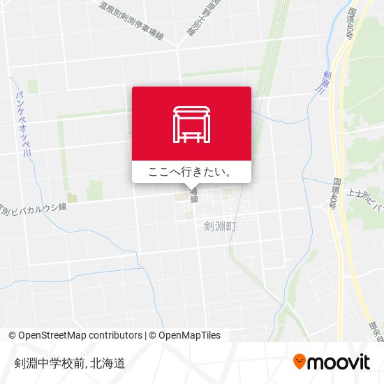 剣淵中学校前地図