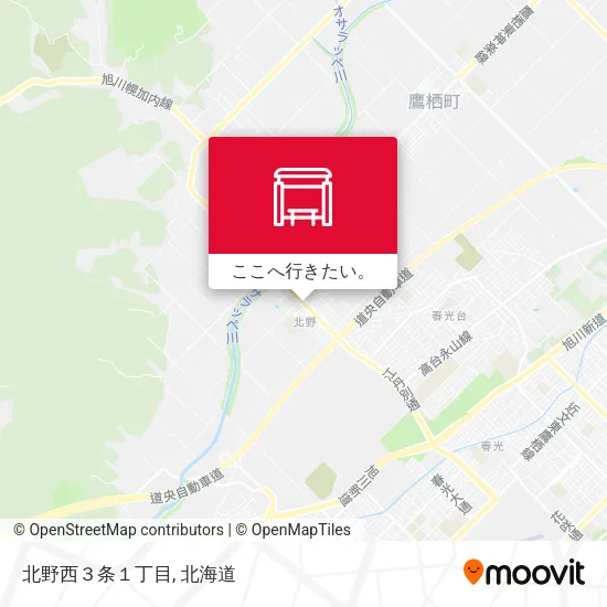 北野西３条１丁目地図
