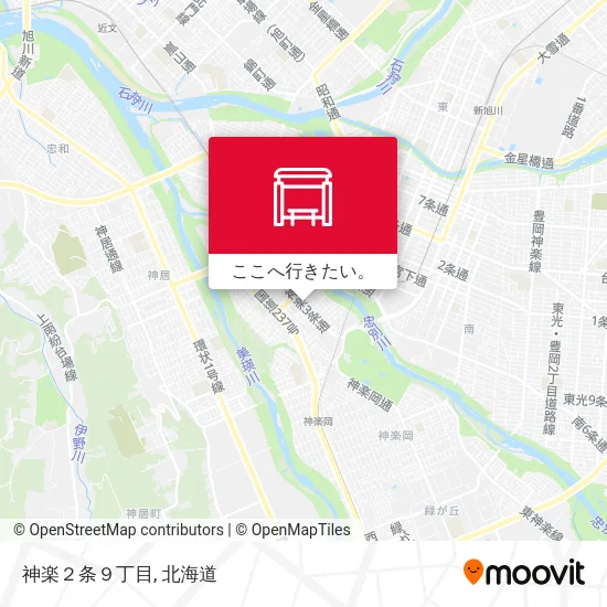 神楽２条９丁目地図