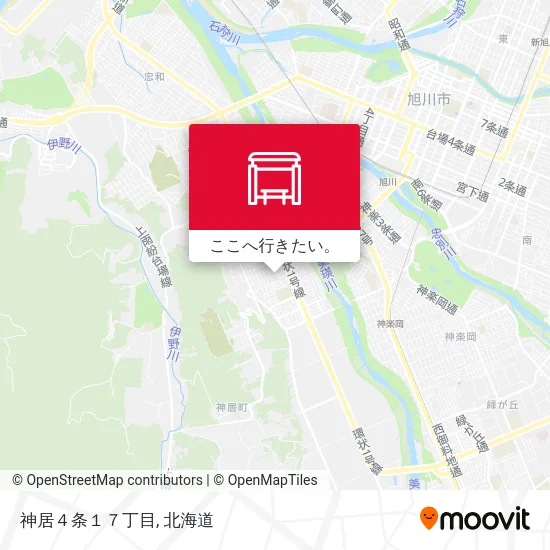 神居４条１７丁目地図