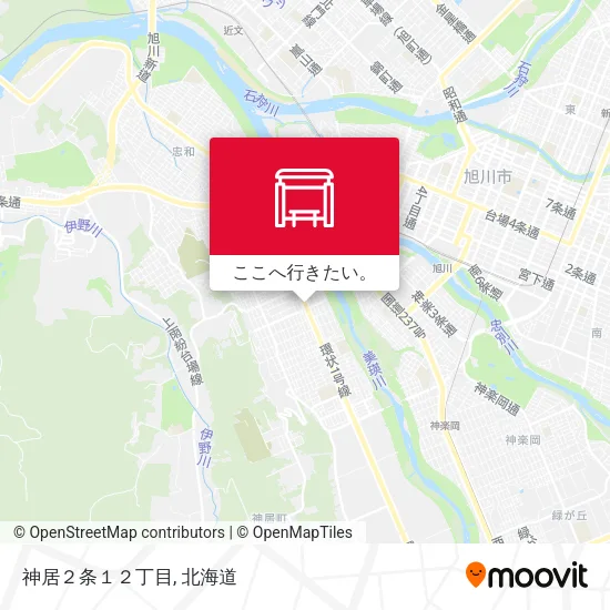 神居２条１２丁目地図