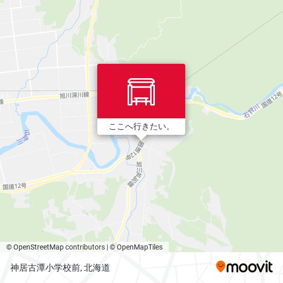 神居古潭小学校前地図