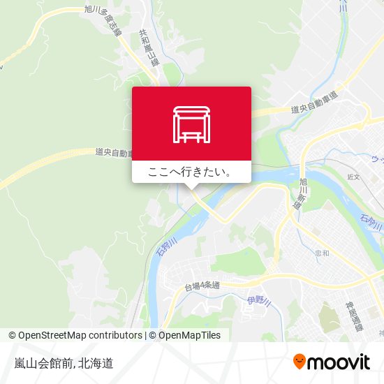 嵐山会館前地図