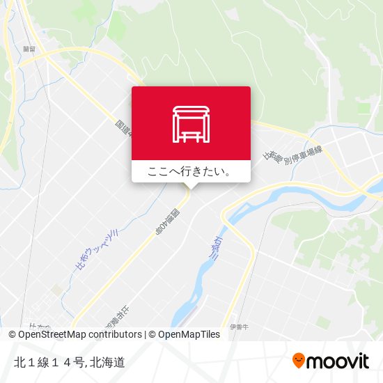 北１線１４号地図