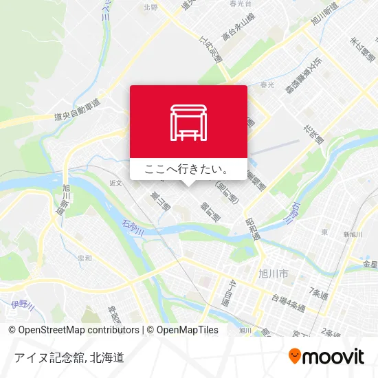 アイヌ記念舘地図