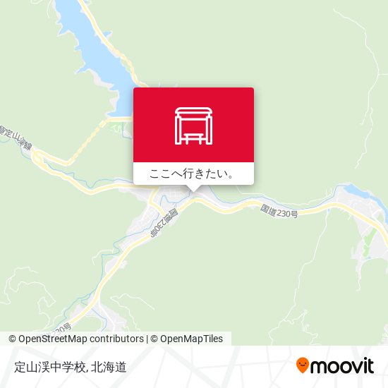 定山渓中学校地図