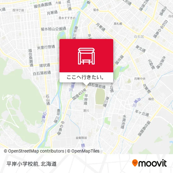 平岸小学校前地図