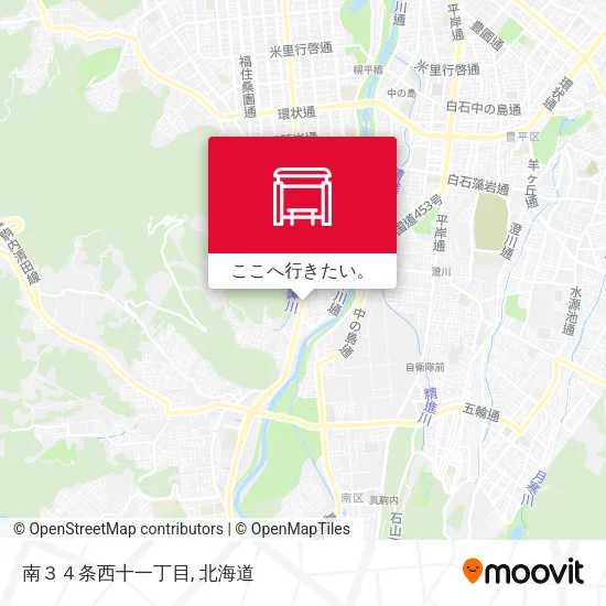 南３４条西十一丁目地図