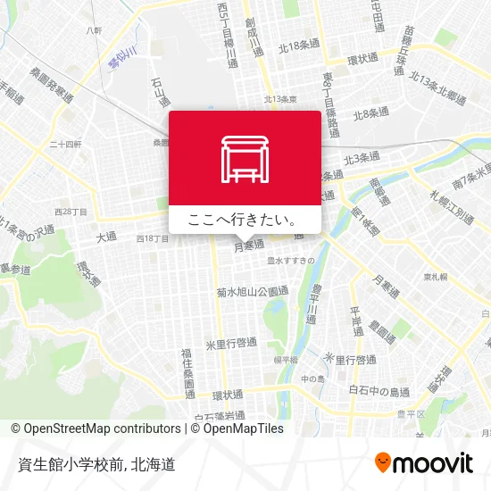 資生館小学校前地図