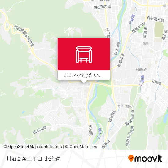 川沿２条三丁目地図
