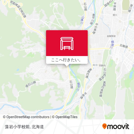 藻岩小学校前地図