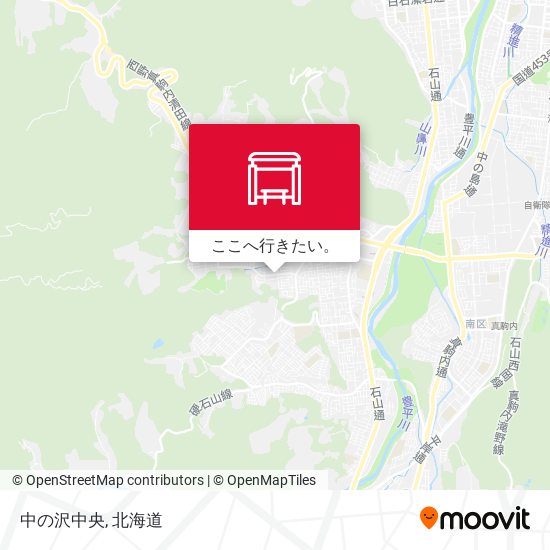 中の沢中央地図