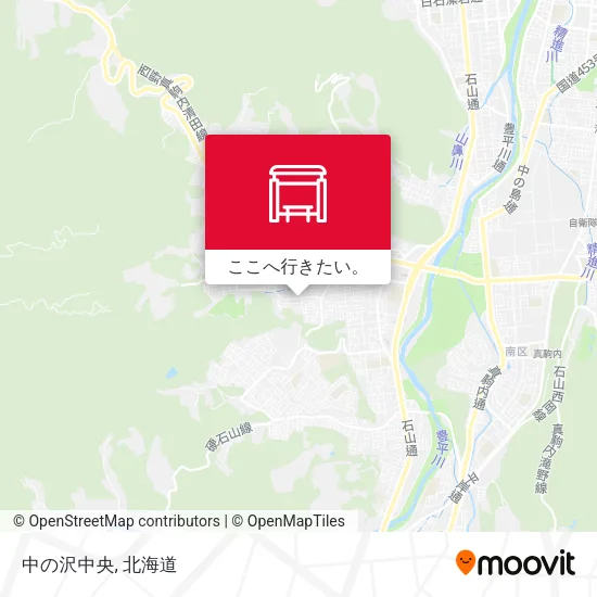 中の沢中央地図