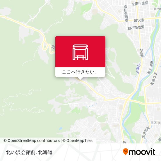 北の沢会館前地図