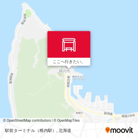 駅前ターミナル（稚内駅）地図