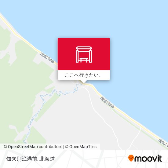 知来別漁港前地図