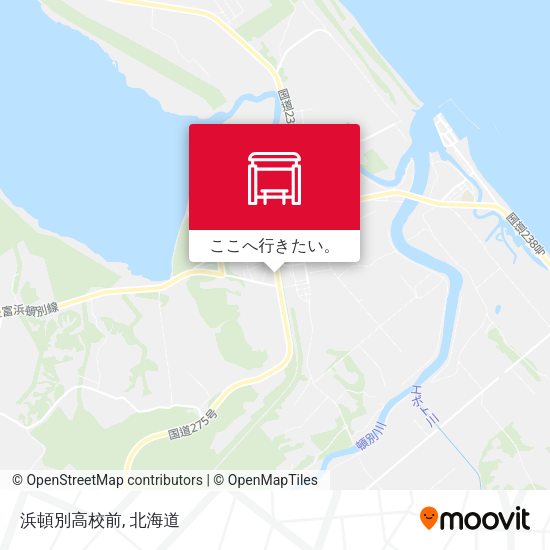 浜頓別高校前地図