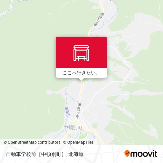 自動車学校前［中頓別町］地図