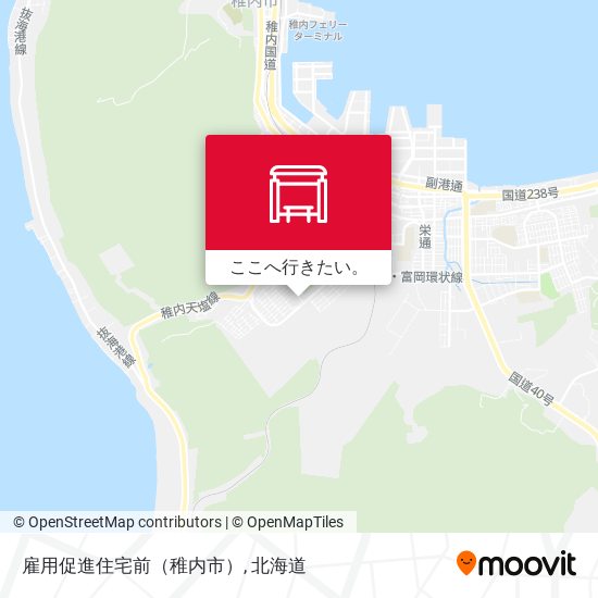 雇用促進住宅前（稚内市）地図