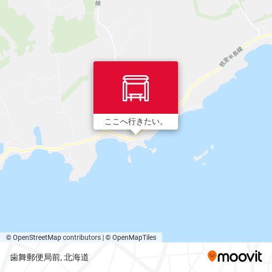 歯舞郵便局前地図