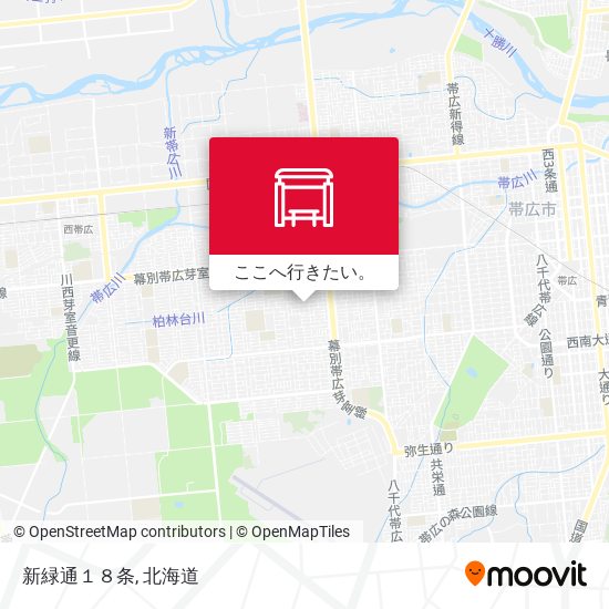 新緑通１８条地図