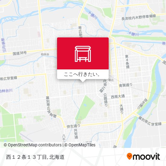 西１２条１３丁目地図