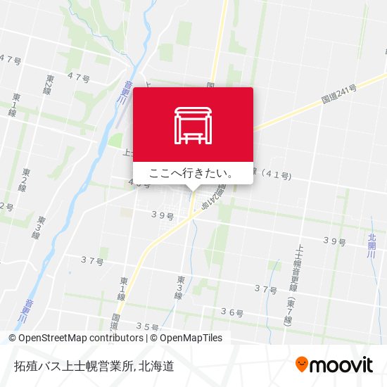 拓殖バス上士幌営業所地図