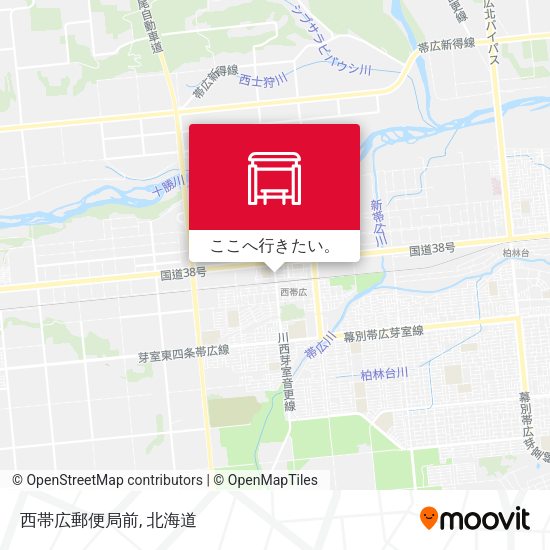 西帯広郵便局前地図