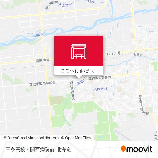 三条高校・開西病院前地図