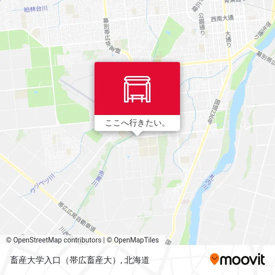 畜産大学入口（帯広畜産大）地図