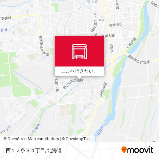 西１２条３４丁目地図