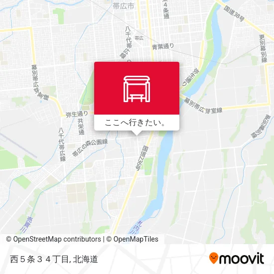 西５条３４丁目地図