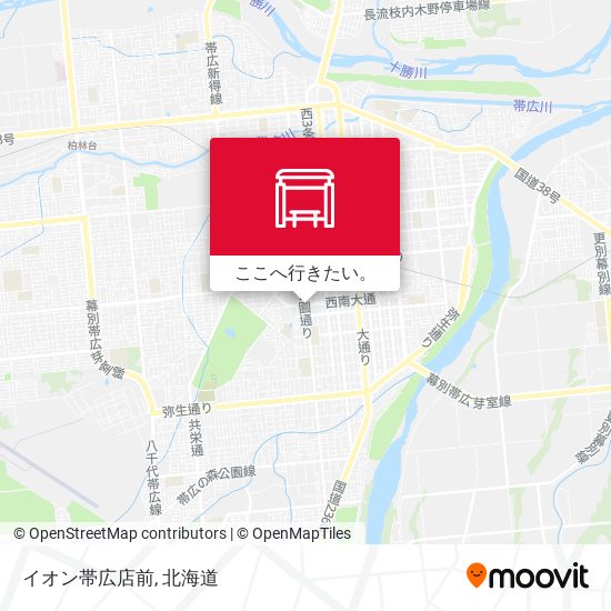 イオン帯広店前地図