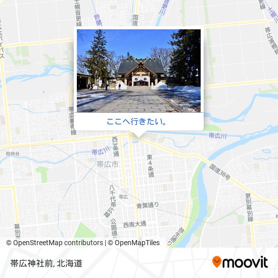 帯広神社前地図