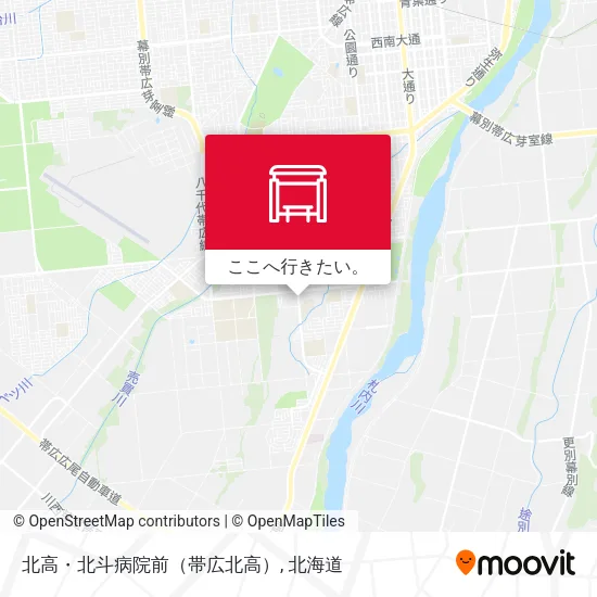 北高・北斗病院前（帯広北高）地図
