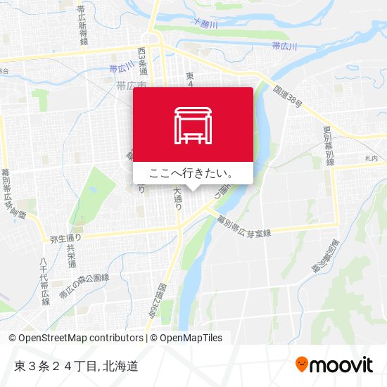 東３条２４丁目地図