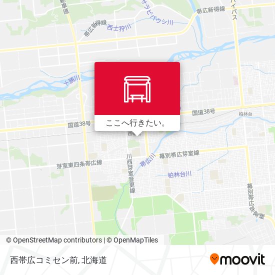 西帯広コミセン前地図